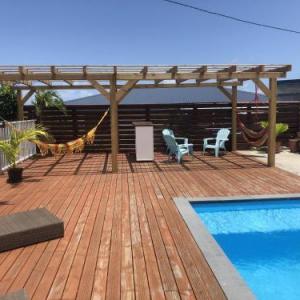 Villa with 3 bedrooms in Le Gosier with wonderful sea view private pool furnished terrace 4 km from the beach 