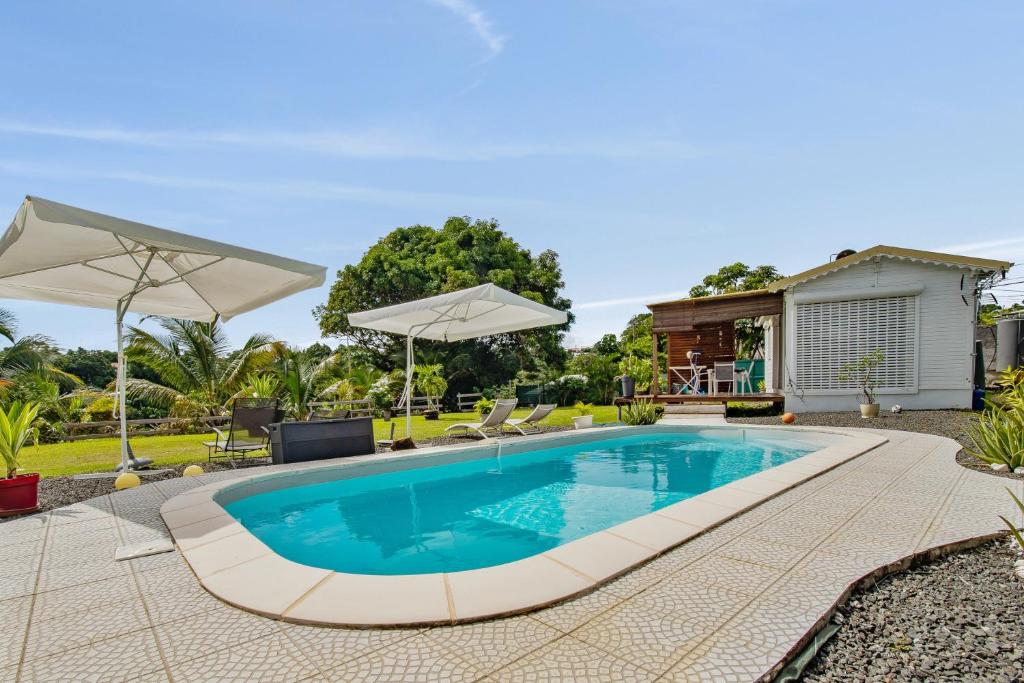 Bungalow d'une chambre avec piscine partagee jardin clos et wifi a Petit Bourg - image 4