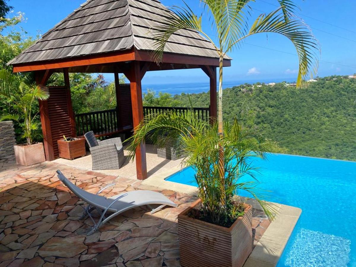 Bungalow de 2 chambres avec vue sur la mer piscine partagee et jardin clos a Vieux Habitants a 6 km de la plage - image 3